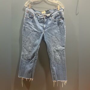 Madewell mid-rise kick out crop sz 32p